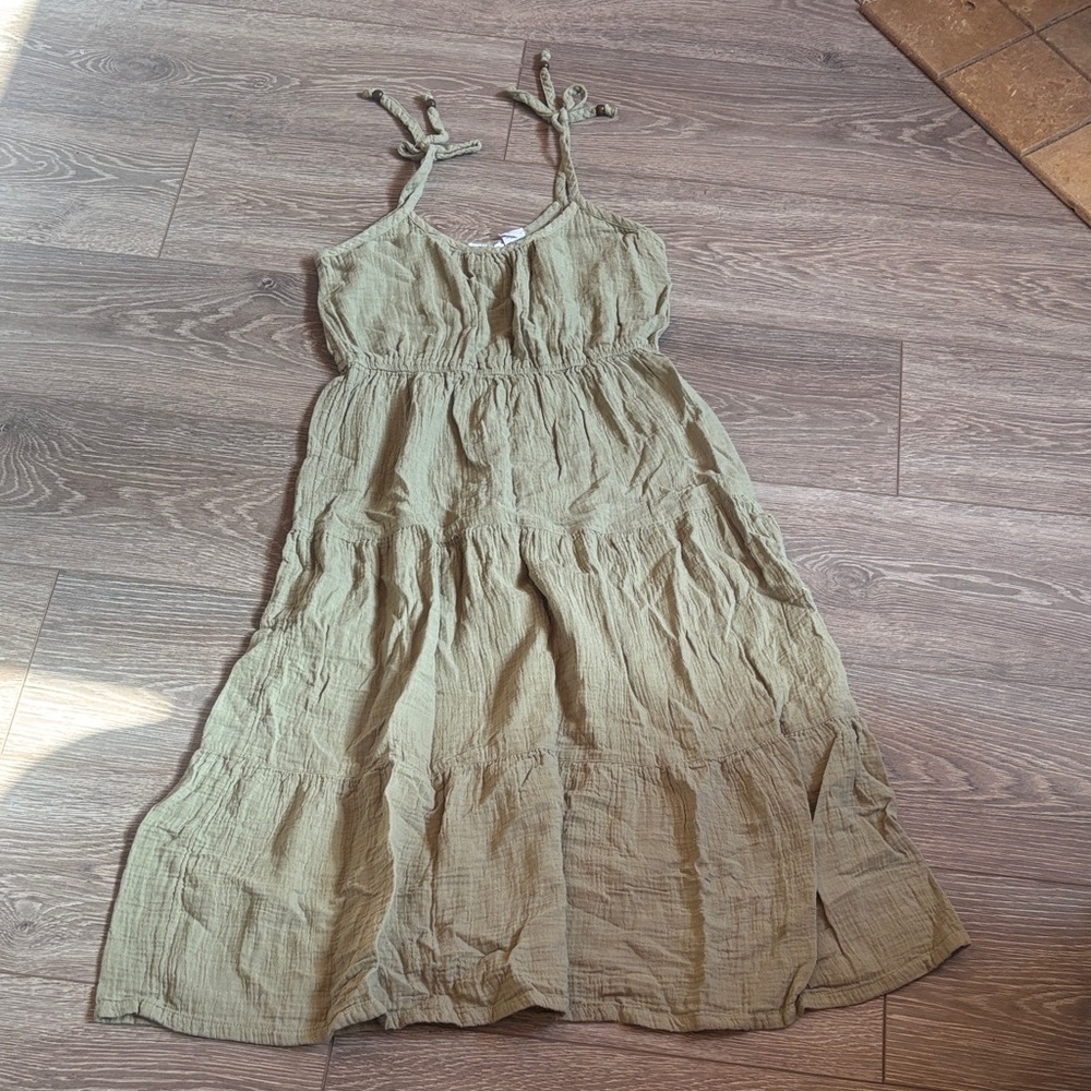 Lucky Brand Olive Green Maxi Dress